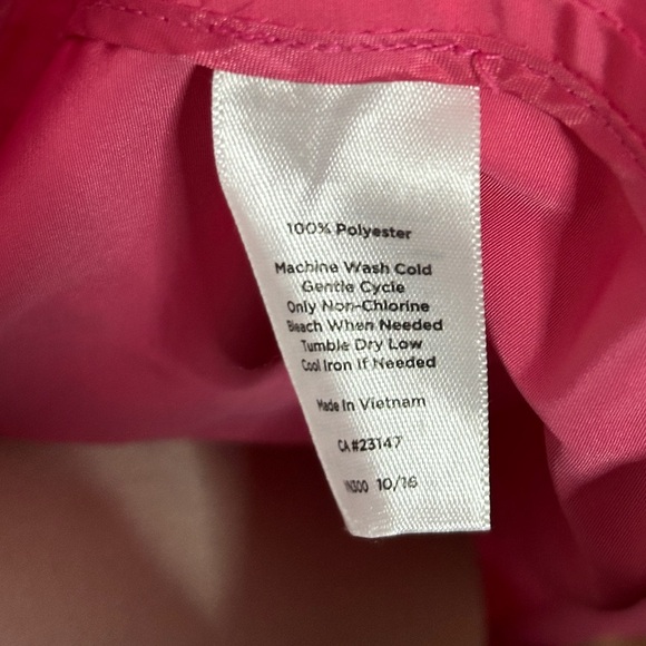 Talbots Coated Canvas Rain Anorak XL Pink Jacket Coat Hooded - Picture 13 of 16